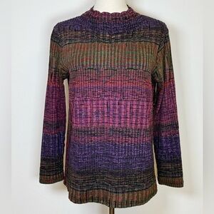 Trisha Tyler Mock Neck Top Unique Abstract Pattern Women’s Size Small